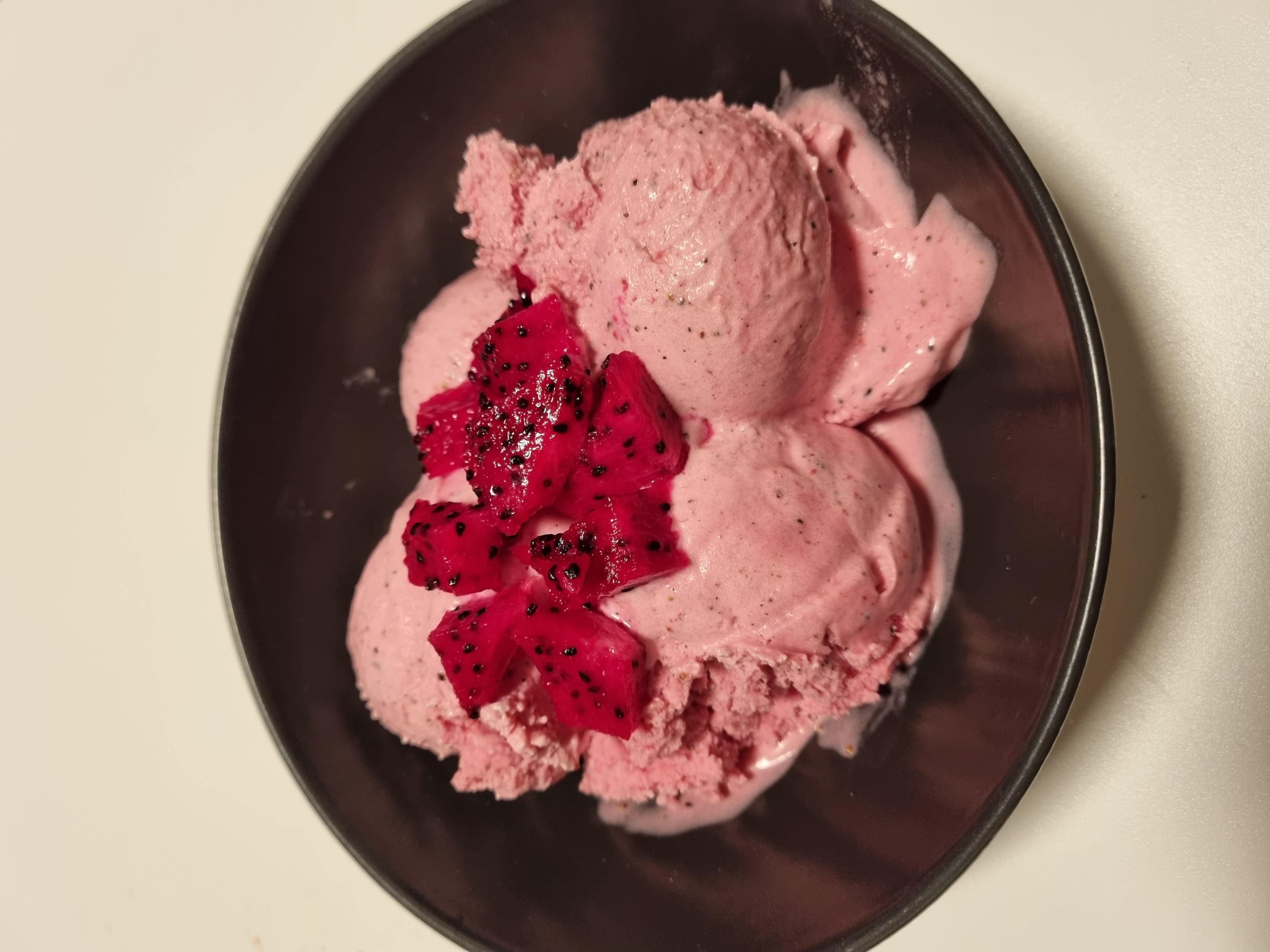 Dragon Fruit Strawberry Cream Ice Cream Recipe Image