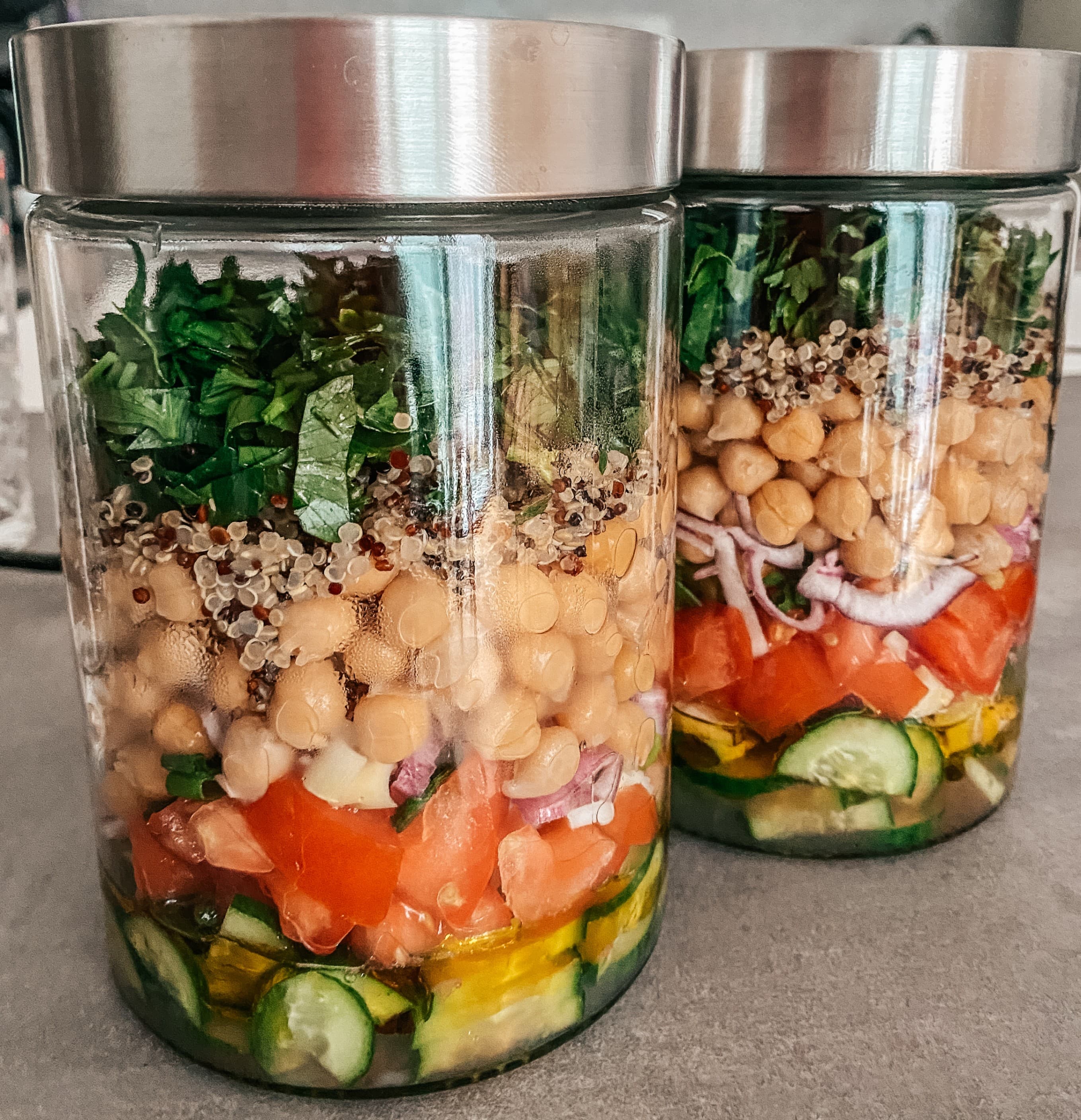 Jar salad with chickpeas Recipe Image