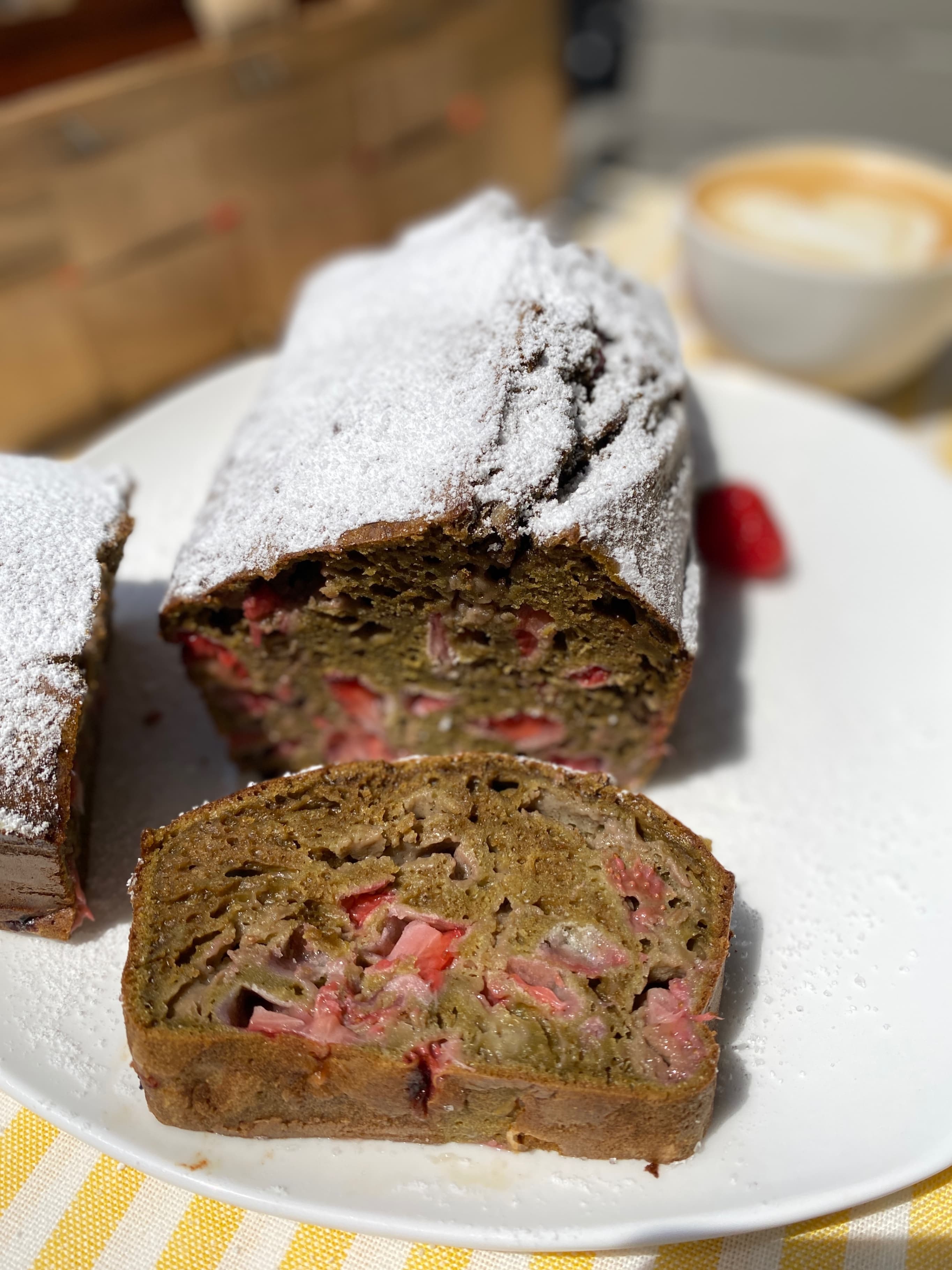 Strawberry Matcha Bread Recipe Image