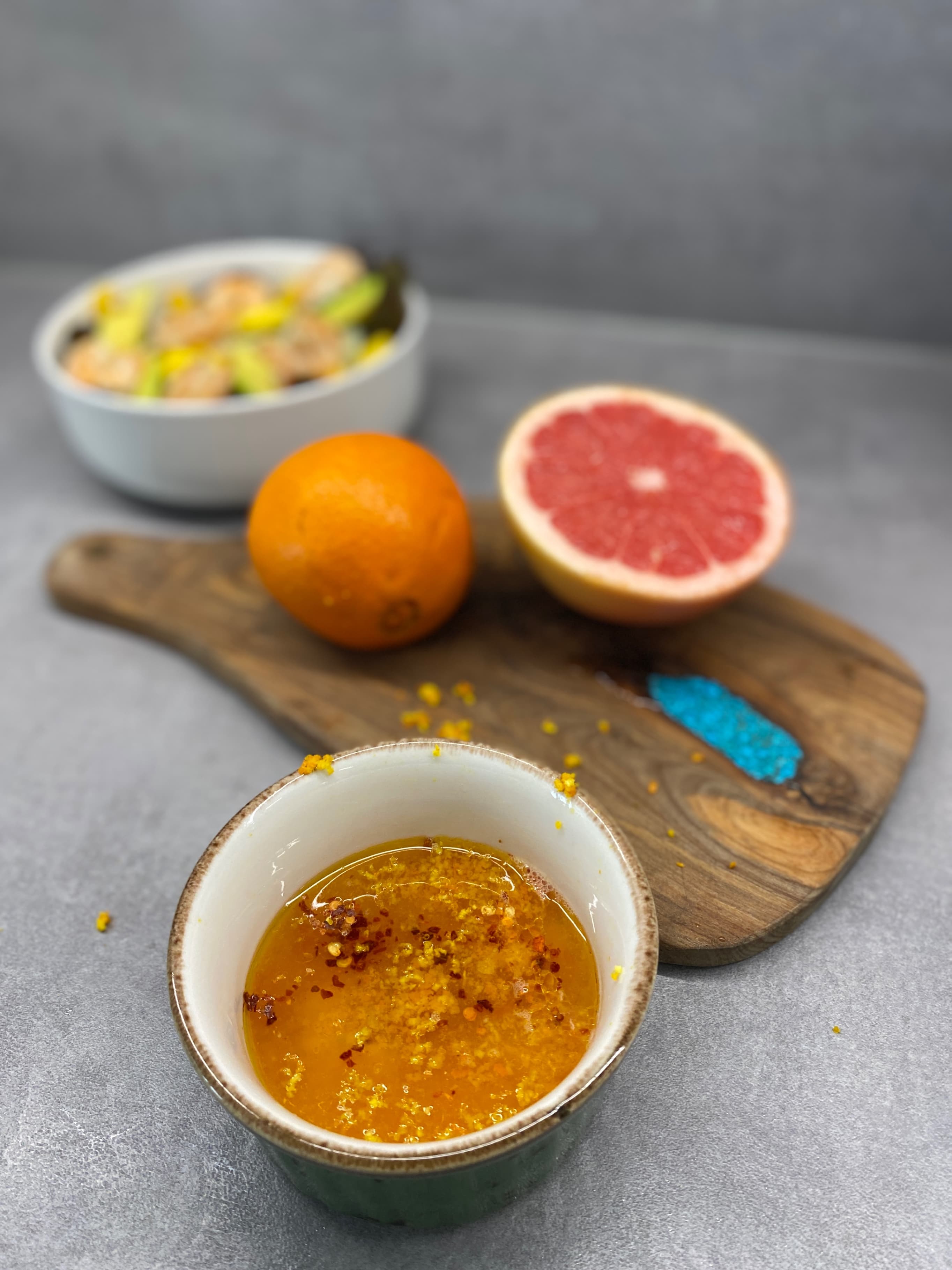 Shrimp Summer Salad with Grapefruit Dressing and Mango Recipe Image