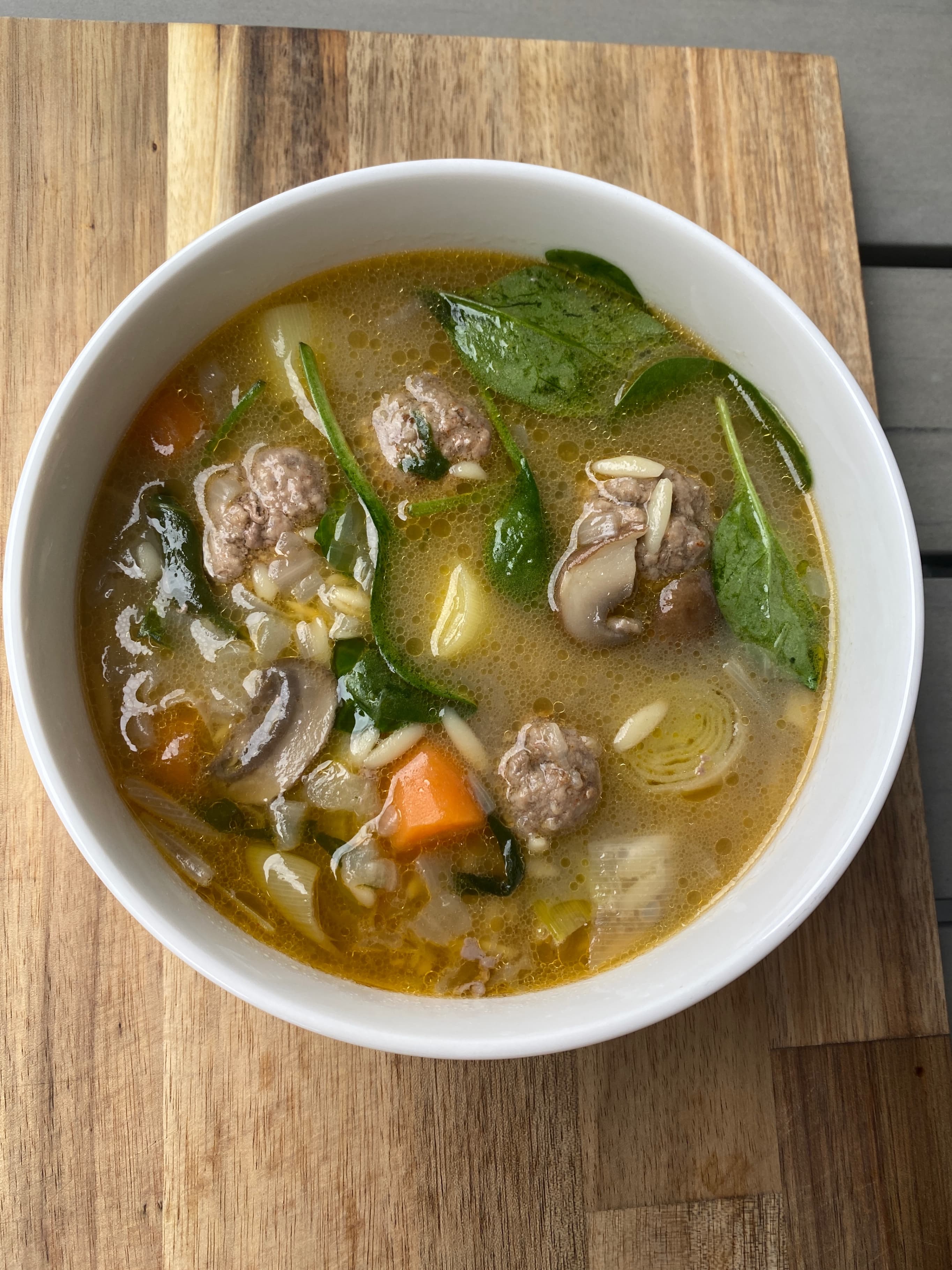 Hearty Autumn Soup with Meatballs and Coconut Milk Recipe Image