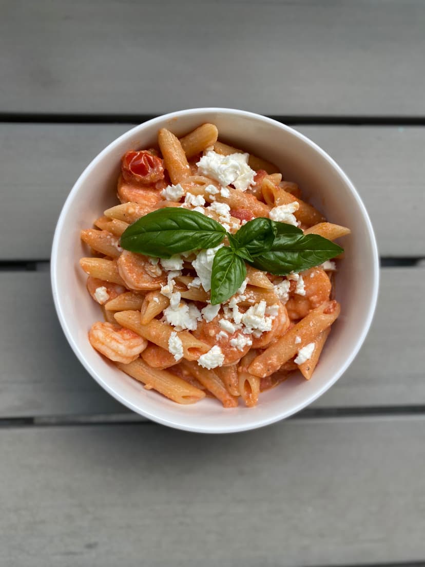 Shrimp Pasta with Feta Tomato Sauce Rocely Recipe